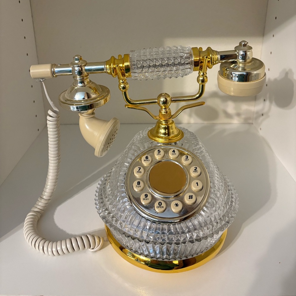 Godinger Crystal French StyleDial Telephone